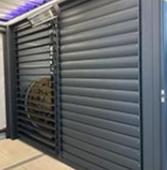 Motorized side louver privacy panels